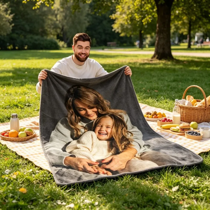 Personalized customized photo blanket, photo customized digital printing, holiday gifts, an excellent gift for family