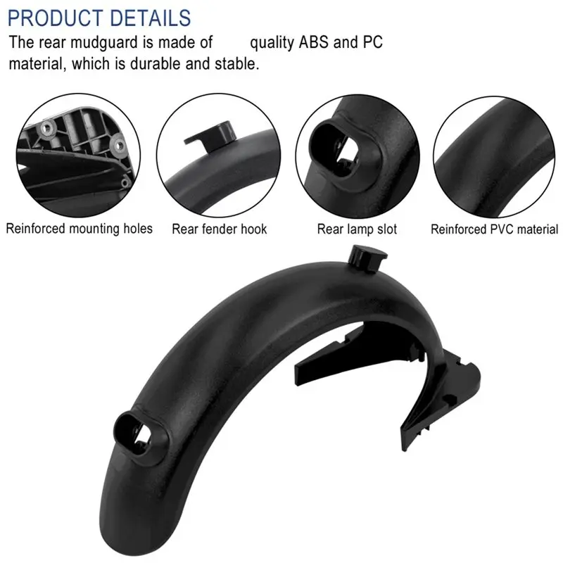 NEW HOT In Stock-Scooter Accessories Front Rear Mudguard Kit For Ninebot Max G30 Electric Scooter Fender Wings Brake Light