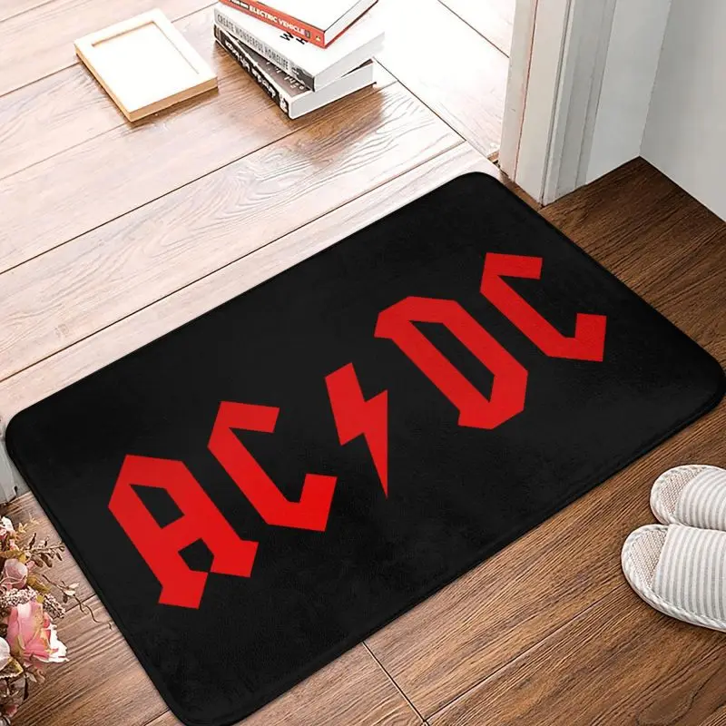 Rock AC DC Front Floor Door Entrance Mats Indoor Heavy Metal Band Kitchen Bathroom Doormat Garden Carpet Rug