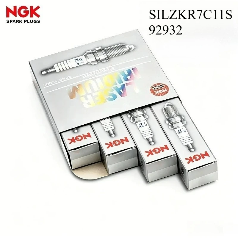 NGK Premium 92932 SILZKR7C11S Spark Plug 4PCS Used For CRV Civic Accord Low Voltage Quick Start Anti-Misfire Spare Parts