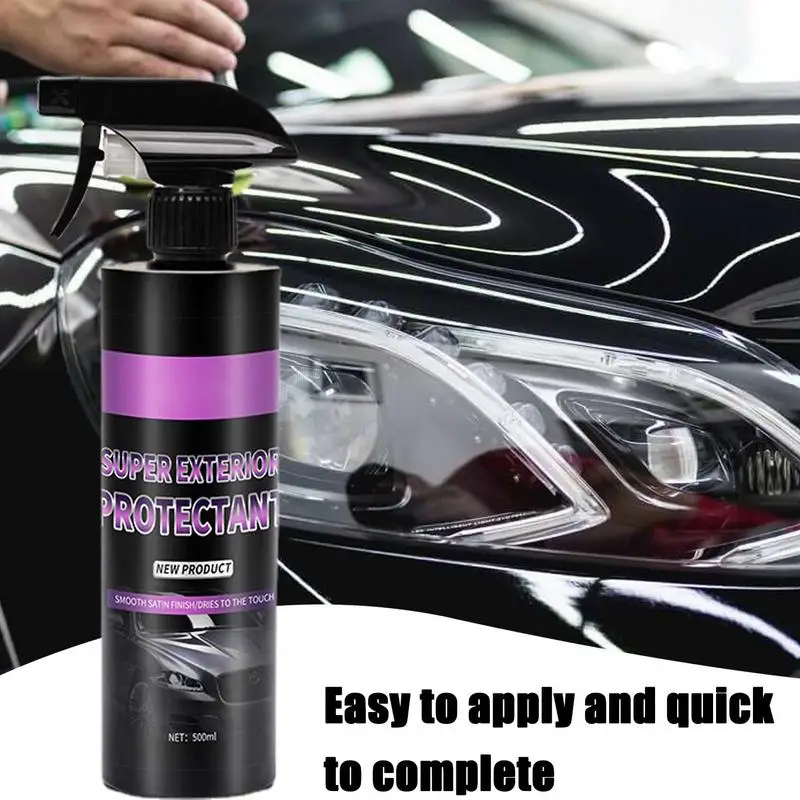 Car Coating Spray 500ml Non Greasy Auto Cleaning Spray Detailing Coating Compound For Restoration Portable Polish Detergent For