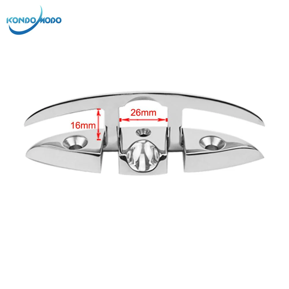 Aço Inoxidável 316 Folding Cleat para o Barco, Pull Up, Dock Deck, Linha Corda, Amarração Acessórios, Yacht Peças, Hardware Marinha