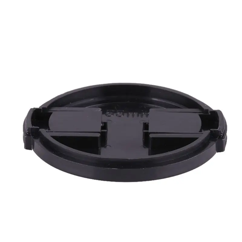 Tampa lente frontal universal encaixe central 55 mm para para acessórios câmera substituição preta