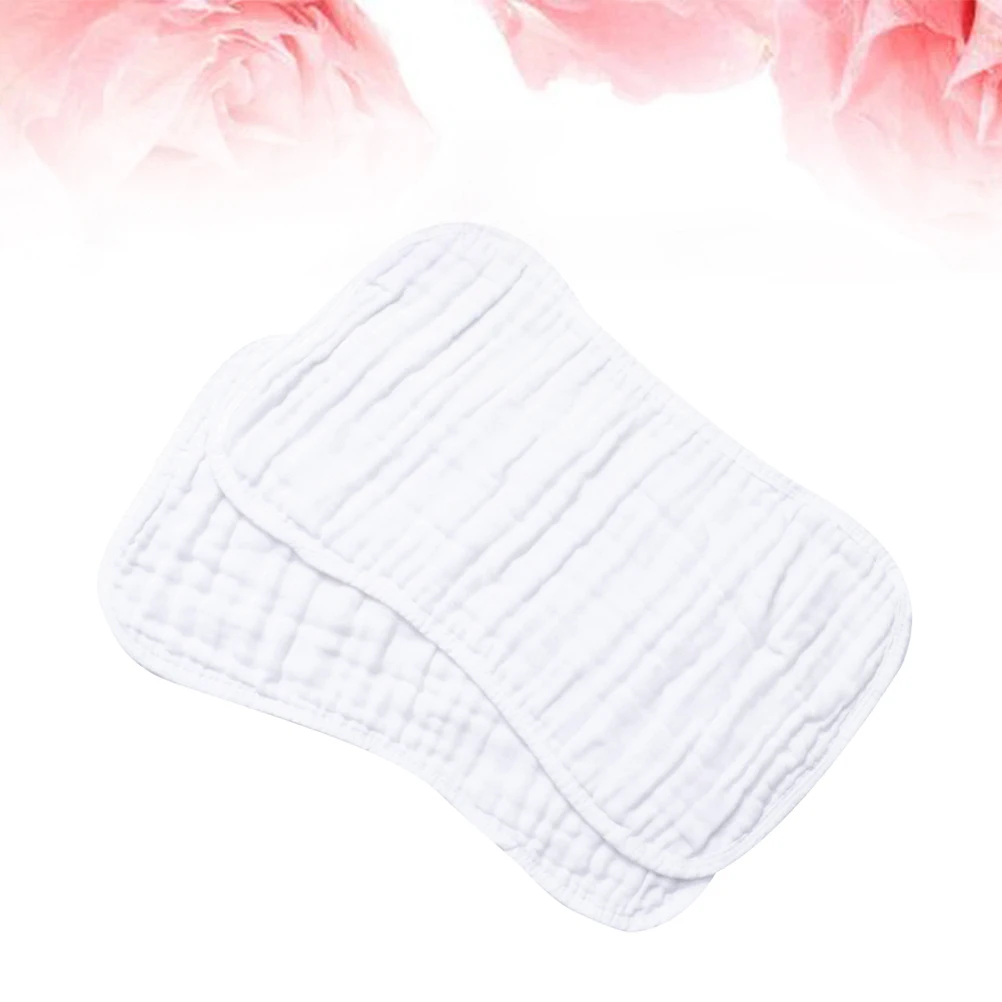 

2Pcs Baby Shoulder Burp Pad Milk Spitting Absorbent Cotton Infant Hiccup Gauze Towel White Burp Pad Burping Towels