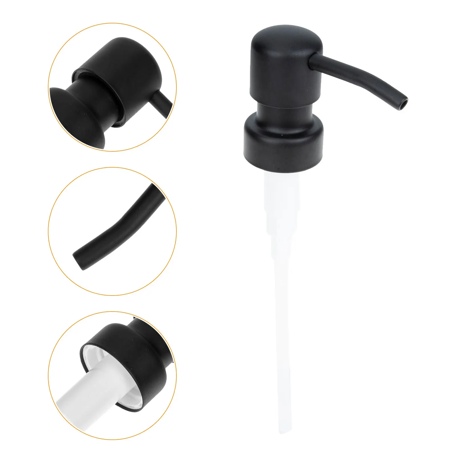 Stainless Steel Pump Head Lotion Dispenser Replacement Soap Bottle Pump Pressing Pumps for Liquid Container Home Supplies