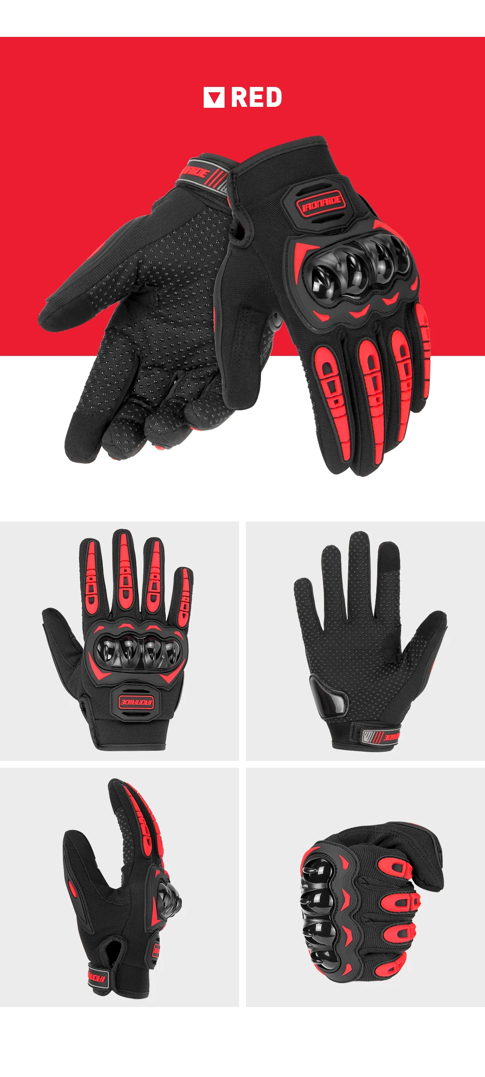 Motorrad Handschuhe Sommer Wasserdichte Touchscreen Voll Finger Handschuhe Schutz Anti-herbst Guantes Moto Nicht-slip Reiten Handschuhe – Detail 10