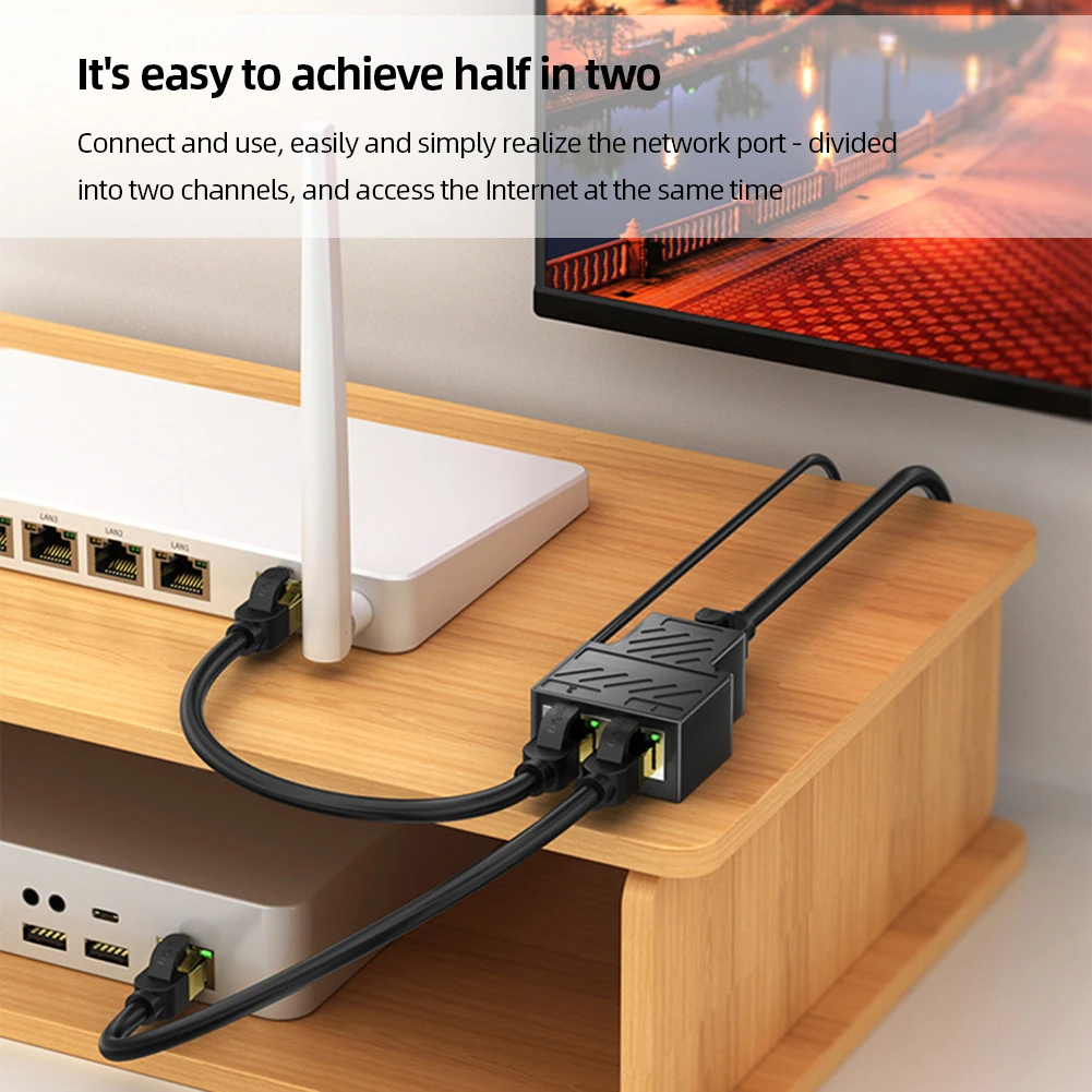 RJ45 Connector 10/100Mbps Ethernet Adapter 5V Network Extender Extension Convertor Cable for Ethernet Cable Female To Female