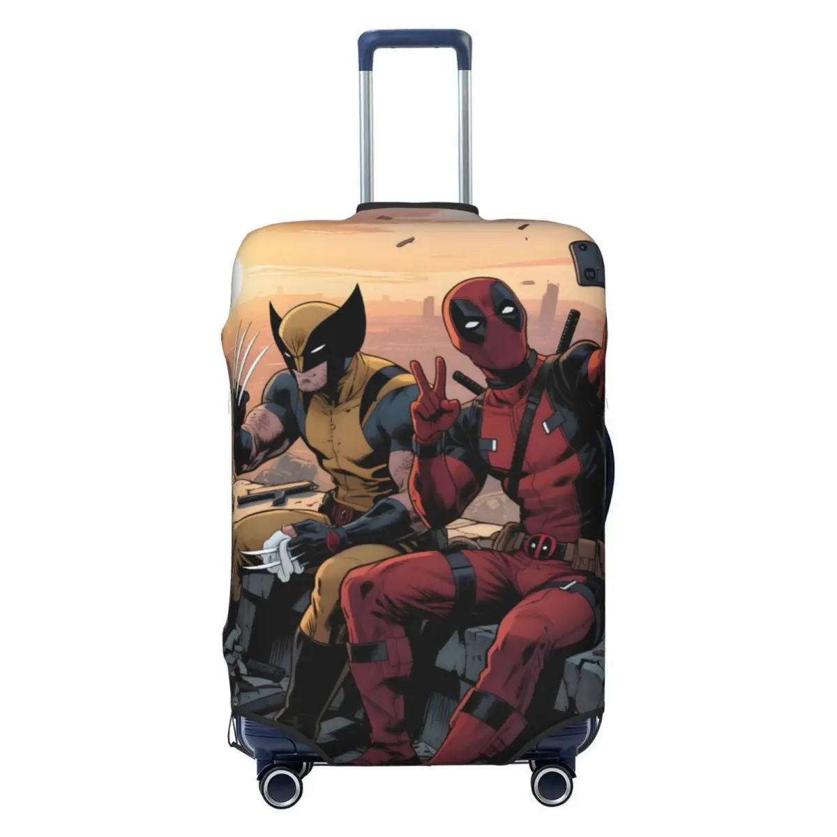 

Custom Wolverine Suitcase Cover Washable Anime Cartoon Cool Superhero Luggage Covers Protector for 18-32 inch