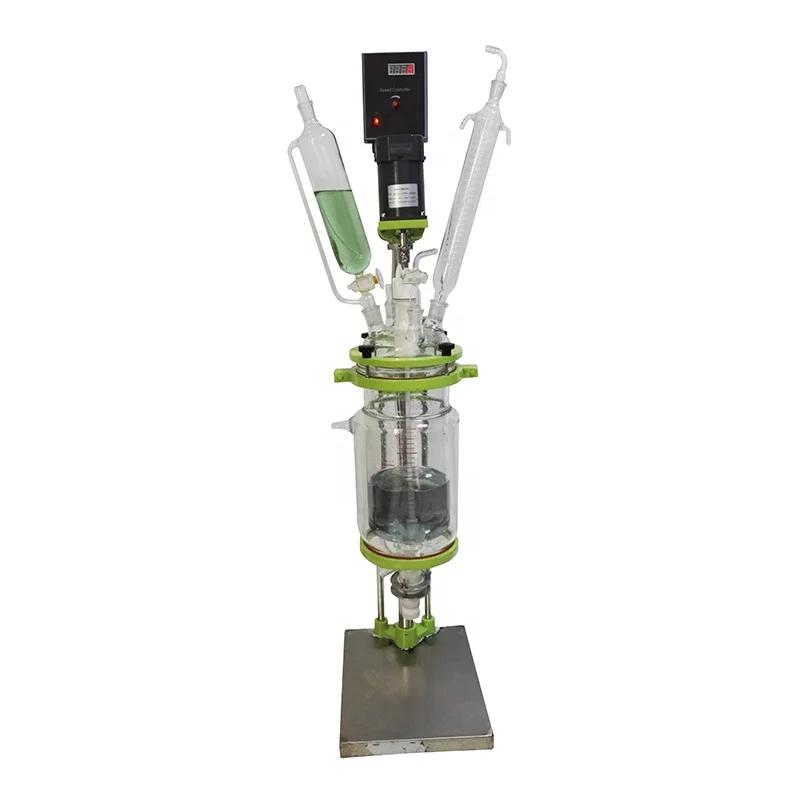 

NB-2L Small lab jacketed glass reactor with double layer