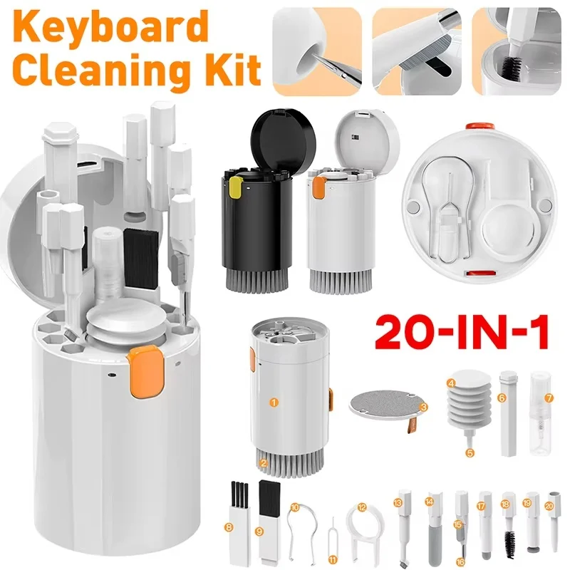 Multi Tool Dust Removal Set Multifunctional Cleaning Set For Keyboard Computer Laptop Earphones Desktop Maintenance Accessories