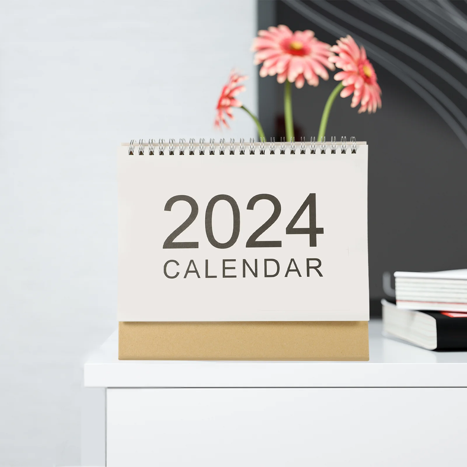 Mesa de escritório calendário, estilo simples vertical, papel de mesa, presente doméstico, 2023 2024