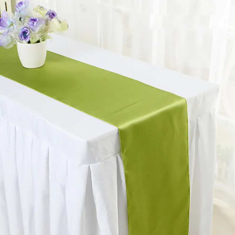 1pc Wedding Party Burgundy Satin Table Runner Modern Royal Blue for Round Dining Tables Square Dining Table Decoration 30*275cm