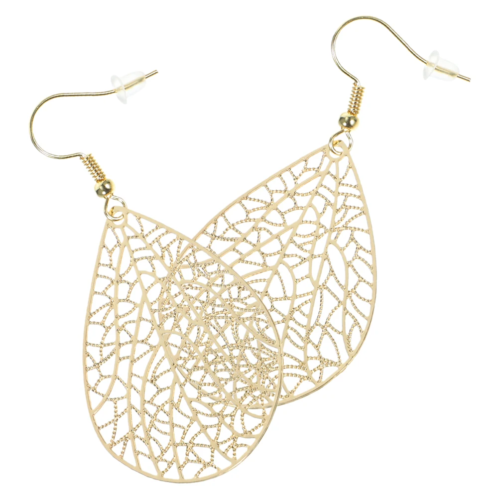 

2pcs Vintage Leaf Drop Earrings for Women Delicate Teardrop Copper Elegant Dangle Lightweight Comfortable Safe Classic