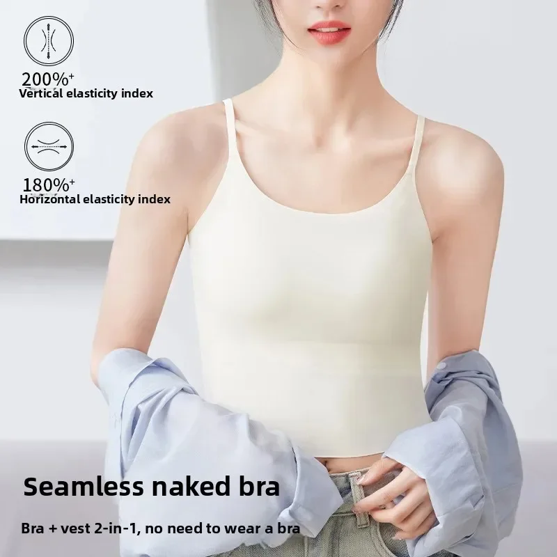 

Seamless Bra Beauty Back Sports Yoga Bra Top No Chest Pad Wireless Bra Plus Size Underwear Home Clothes Fiber Material