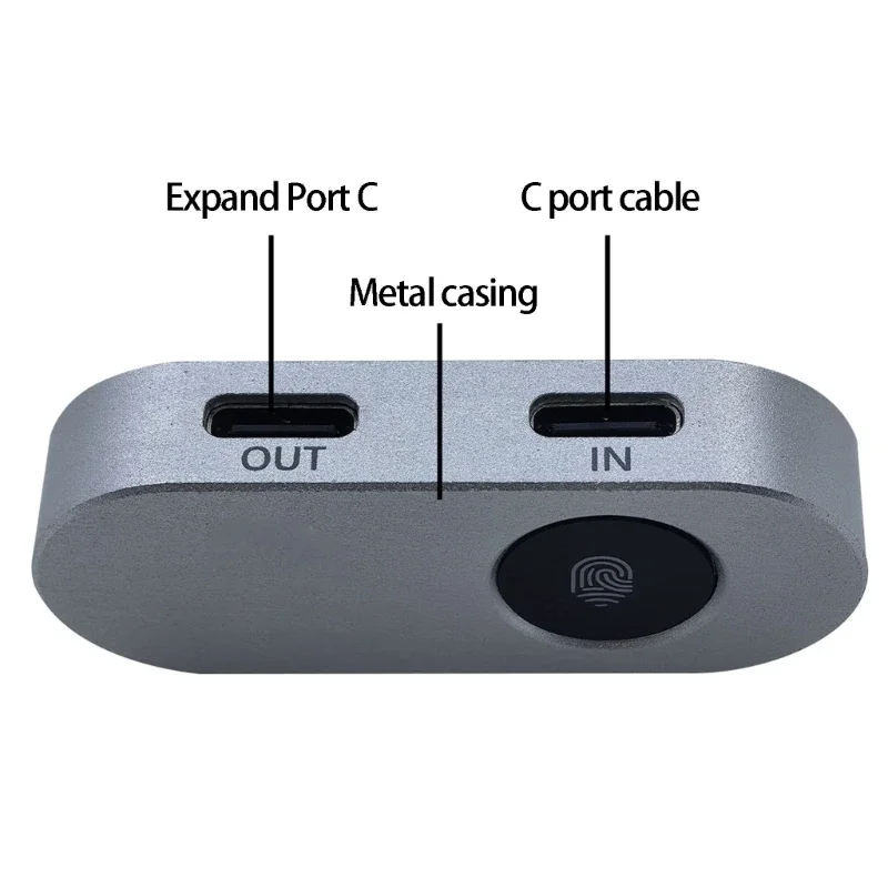 Windows Hello Fingerprint Reader USB,0.2s Unlock Biometric Login Device for PC Laptop, Plug&Play Win10/110 Microsoft Certified