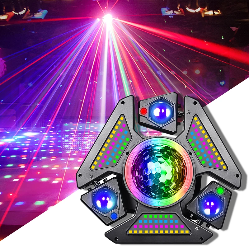 New! LED Party Lights Lyrical Dream Sound RGBW Dmx Dance Event Device Indoor Home Party Dj Strobe Light Club Bar Laser Projector
