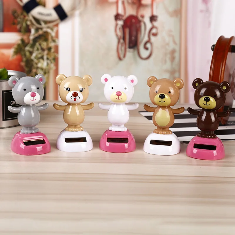 Car Decoration Accessories Car Solar Decoration Cartoon Creative Shaking His Head Cute Owl Grizzly Doll Doll Gift