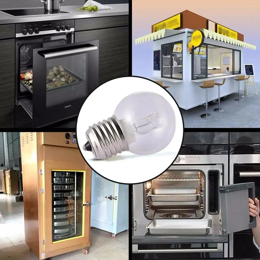 220v 40W E27 Oven Bulb Lamp Halogen Light Bulbs Warm White For Home Kitchen Refrigerators Ovens
