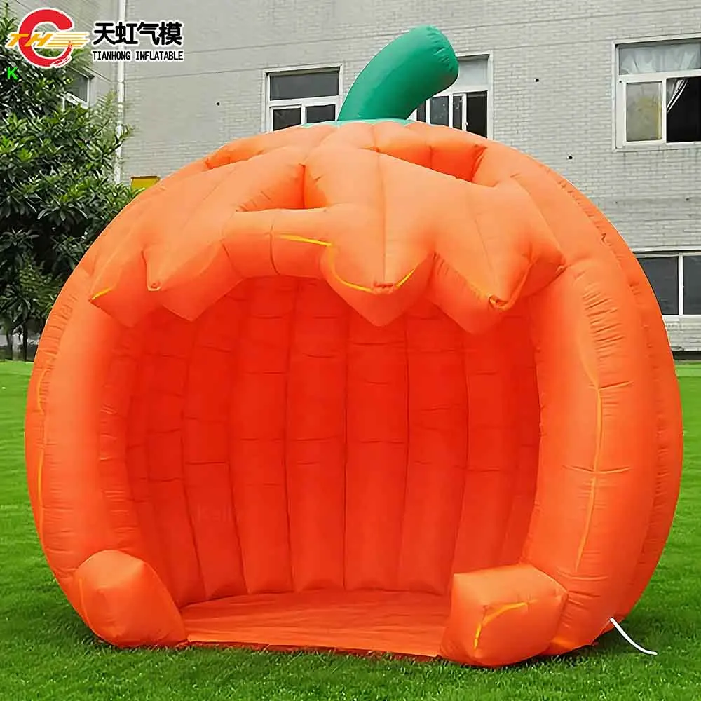Fast Shipping Inflatable Pumpkin Photo Booth Tent New Design Inflatable Pumpkin Stage Tent Halloween Dome Tent for Sale