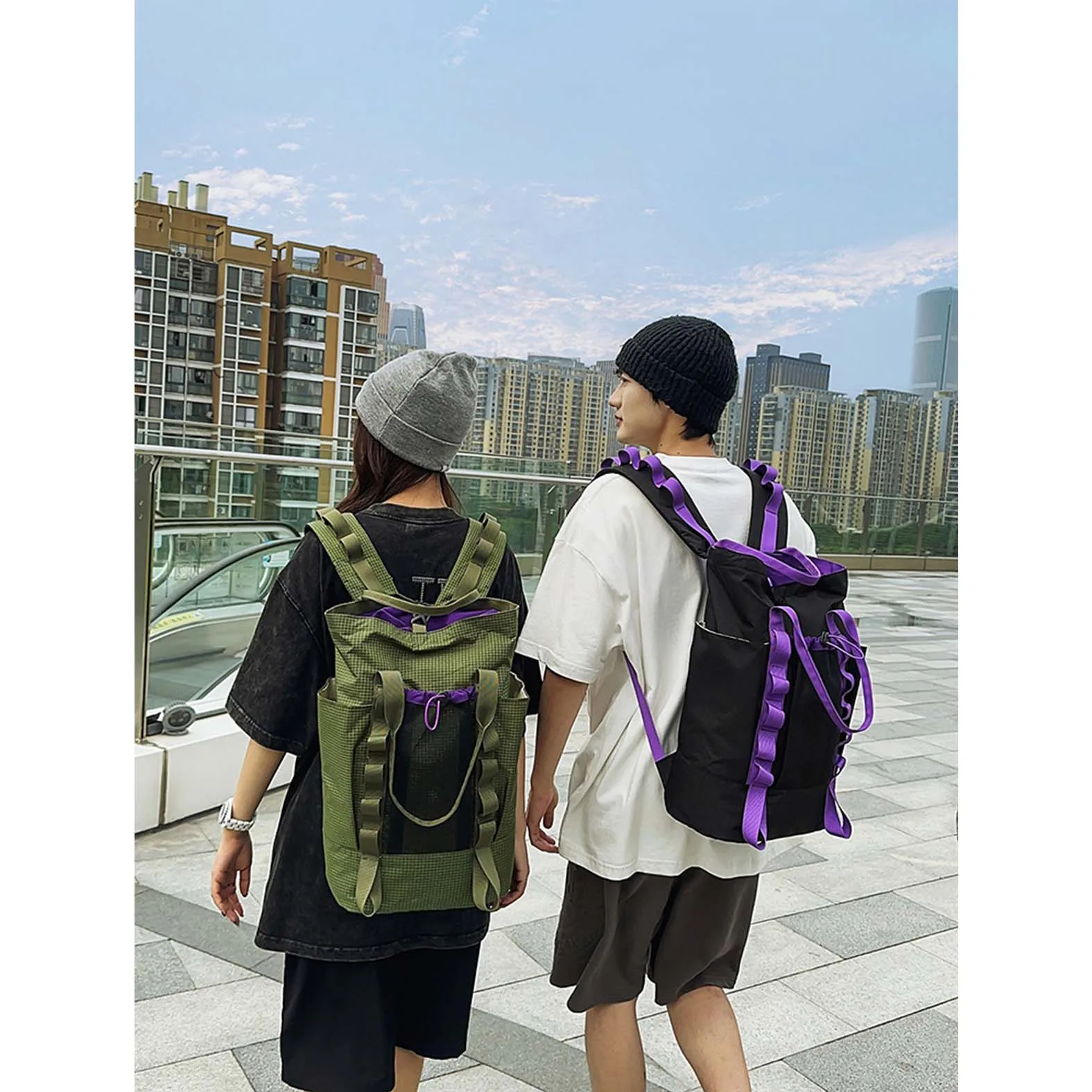 Backpack men's new trendy brand large capacity niche sports travel backpack casual hiking backpack college student backpack