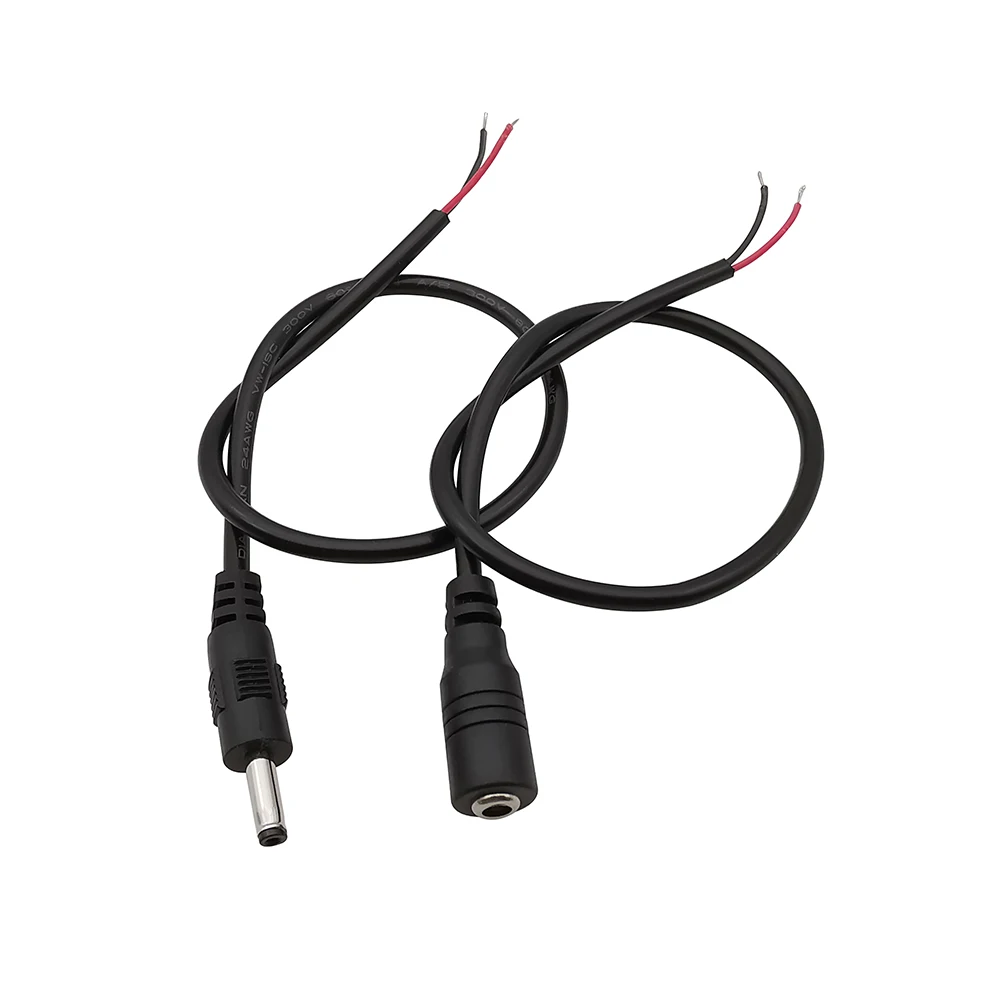 5 szt. 3,5 x 1,35 mm DC męski wtyk żeński Jack Złącze kabla zasilającego Przedłużona linia do kamery CCTV LED Strip Light
