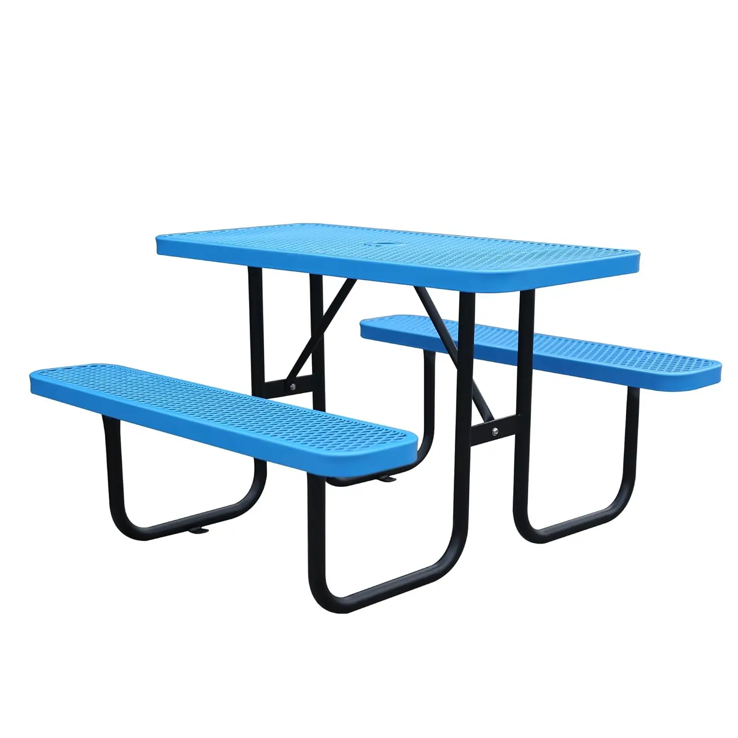 

4ft Thermoplastic Coated Metal Mesh Picnic Table Heavy Duty Outdoor Dining For Park School, Customized