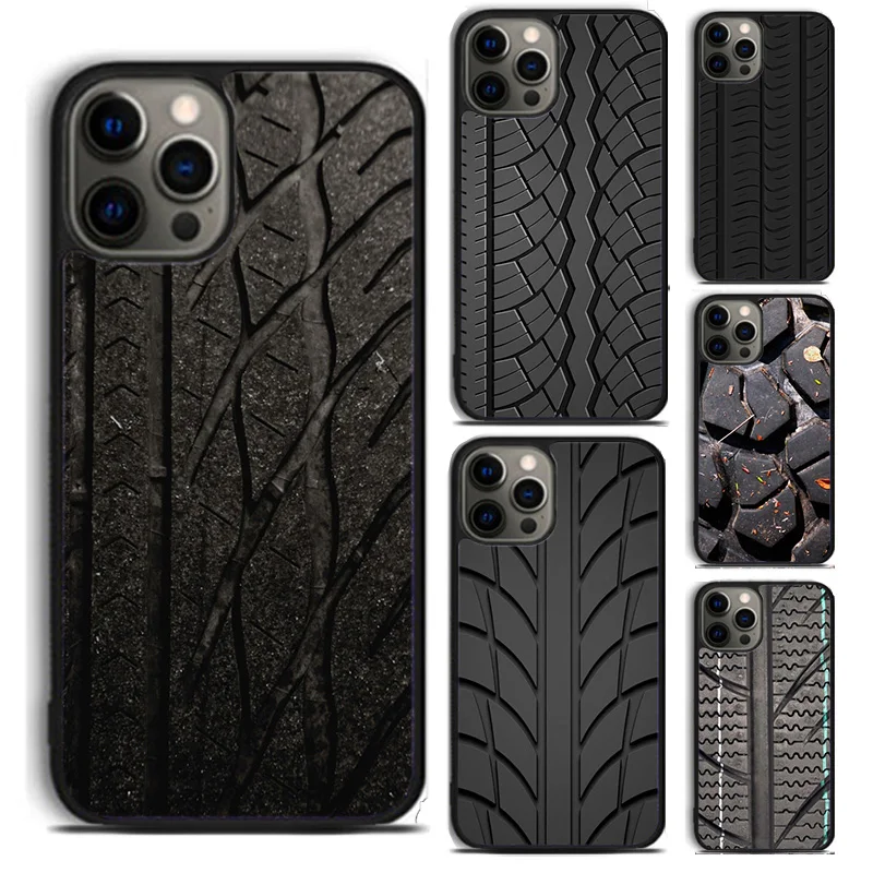 Cool Tire Tread wheel Style Track phone Case For iPhone 16 15 14 Plus X XR XS apple 16 11 12 13 mini Pro Max coque