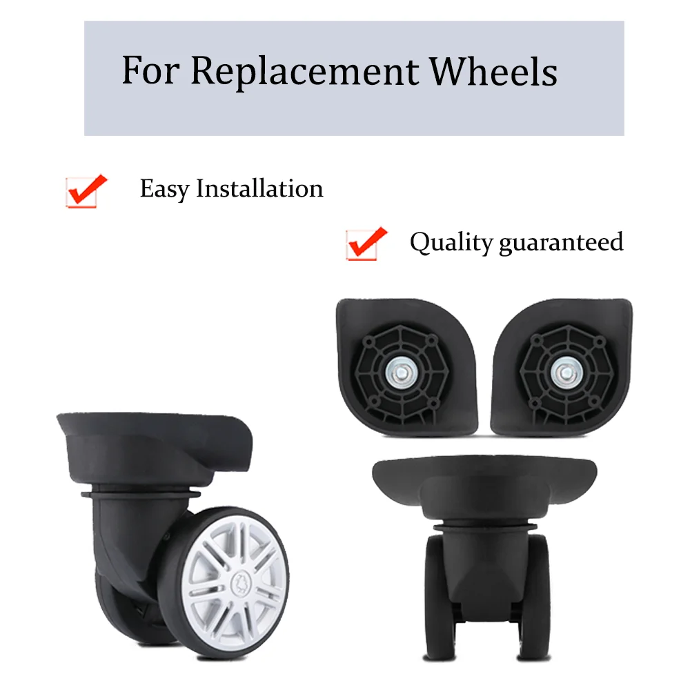 360 Rotating Smooth Wheel Universal For Suitcase Luggage Trolley Bag Smooth Turning Swivel Caster 360 Degree Wear Resistant