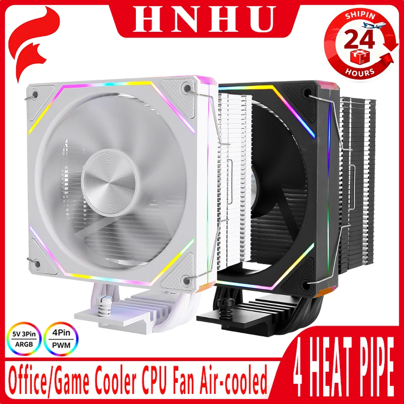

HNHU LGA1700 Кулер Черный Рыцарь Вентилятор охлаждения процессора ARGB 120 мм 4 тепловых трубки Совместимый xeon x79 x99 2011 Intel115x 1200 1700 AM4 AM5