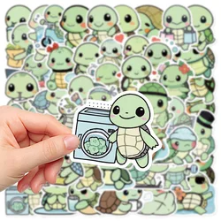 Pegatinas Kawaii de tortuga Loopy, 50 piezas, impermeables, para taza de teléfono y portátil, paquete de pegatinas, suministros para álbum de recortes