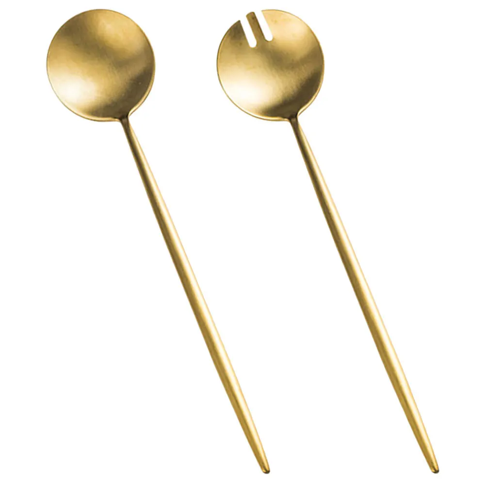 

1 set 1 Set Of Salad Serving Utensils Appetizer Fork Convenient Dessert Spoon Reusable Cake Spoon Party Supply For Home