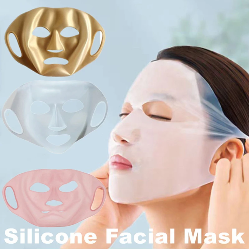 

1PCS Reusable Silicone Mask Face Women Skin Care Tool Hanging Ear Face Mask Gel Sheet