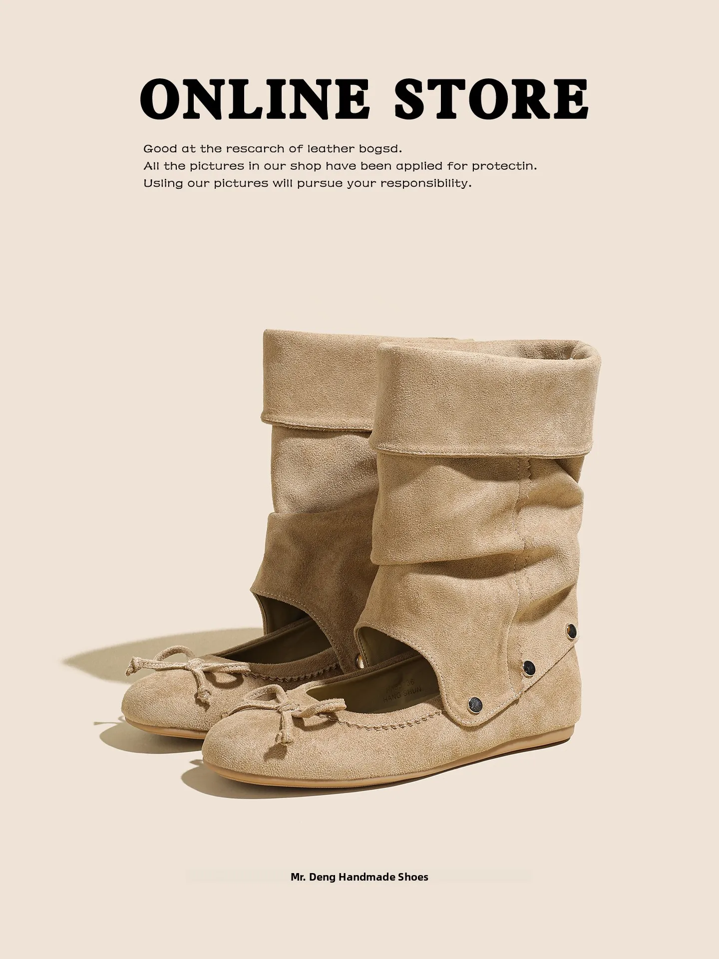 

Trendy Ballet Flat Boots Women's Summer 2026 New Mary Jane Low Cut Single Shoes Short Boots Two-Way Wear Detachable Korean Style