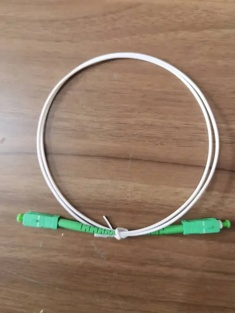 

1000pcs Simplex White Color 3.0mm 2m PVC 9/125 SC/APC to SC/APC Jumper Fiber Optic Patch Cord