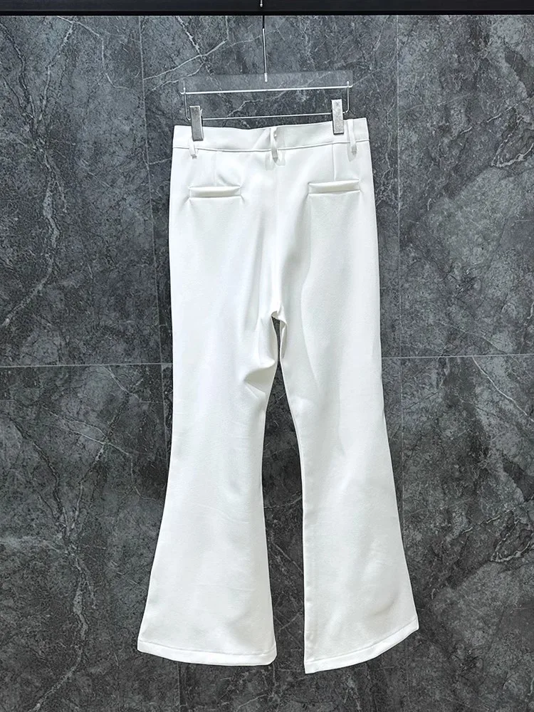 أوين ساك الرجال جرس قيعان السراويل البضائع Sweatpants عارضة الخريف الصليب الأسود مصمم LuxurLong السراويل