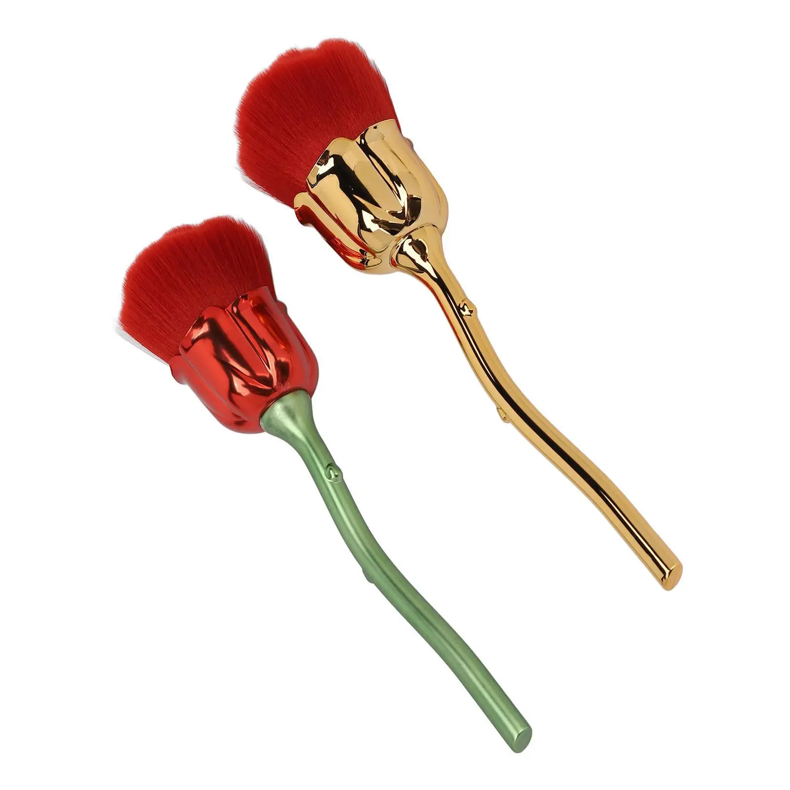 Brosse de nettoyage d'ongles Rose polyvalente, brosse épaisse de dépoussiérage avec poignée ergonomique élastique pour Nail Art