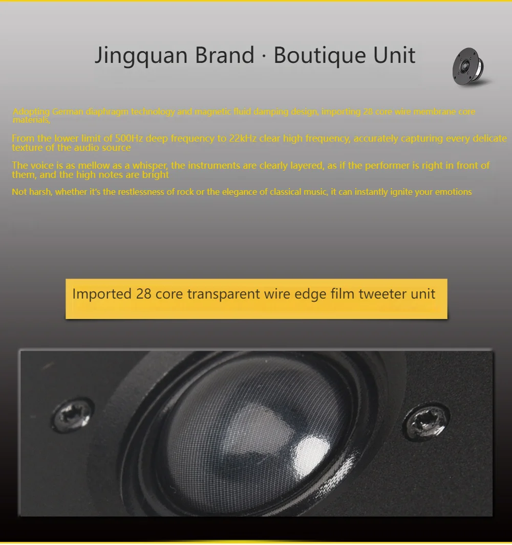 S1 HiFi 4 Inch Tweeter Speaker Unit Transparent Silk Membrane 6OHM 30W Home Film Treble Loudspeaker 94/100/104/110/116/120