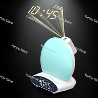 Led Creative Projection Alarm Clock Laser Projection Time Electronic Watch Digital Clock Multi-functional Bedroom Bedside Alarm