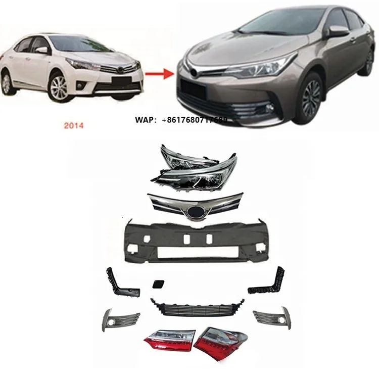 

MAICTOP New Model Auto Parts Bodykit for Corolla Bodykit 2014 Upgrade to 2017 2018