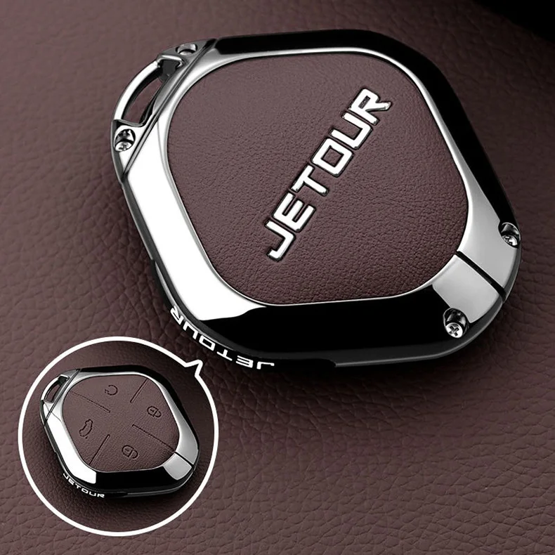Autoschlüsseletui aus Zinklegierung für Chery Jetour Dashing IDM I-DM X-1 Plus DTC 2022 2025, Schlüsselanhänger, Fernbedienung, Taschengehäuse, Zubehör – Detail 10