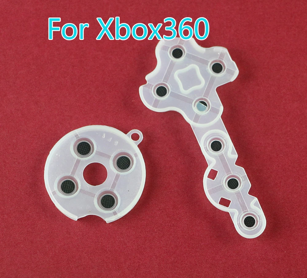 120 مجموعة من المطاط اللاصق الشفاف على شكل حرف D لوحدة التحكم اللاسلكية XBOX360 Xbox 360