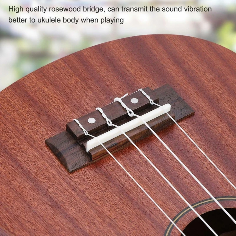 Handcrafted Rosewood Ukulele Bridge Nut And Saddles Set For Smooth Playability