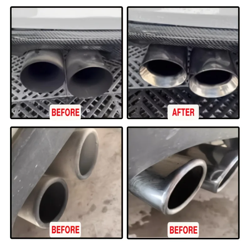 Exhaust Pipe Revitalizing Spray, Restore Dull Metal Shine, High