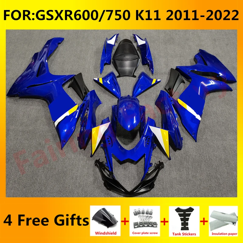 

Fairing kit for GSXR600 750 GSXR 600 GSX-R750 K11 2011 2012 2013 2014 2015 2016 2017 2018 2019 2020 2021 Fairings blue yellow