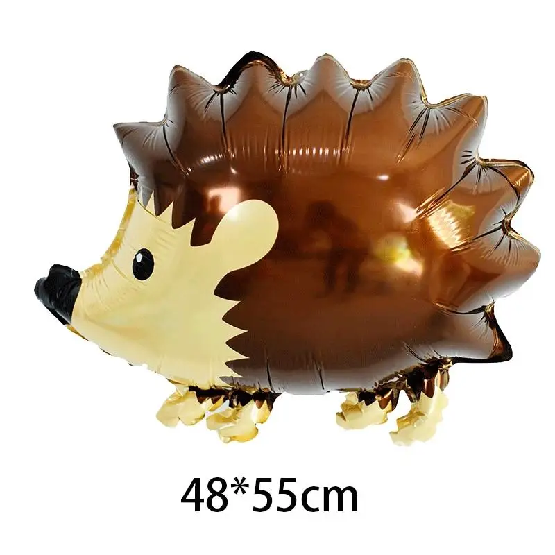 

1pc cute Animal Hedgehog squirrel Raccoon Fox Foil Balloons Forest birthday party decoration Baby Shower kids toy Cartoon Globos