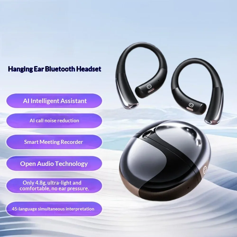 Bluetooth 5.4 Headphones Sports Business IPX5 Sweatproof ENC LED Ultra-Long Battery Life Mini in-Ear Stereo Sound