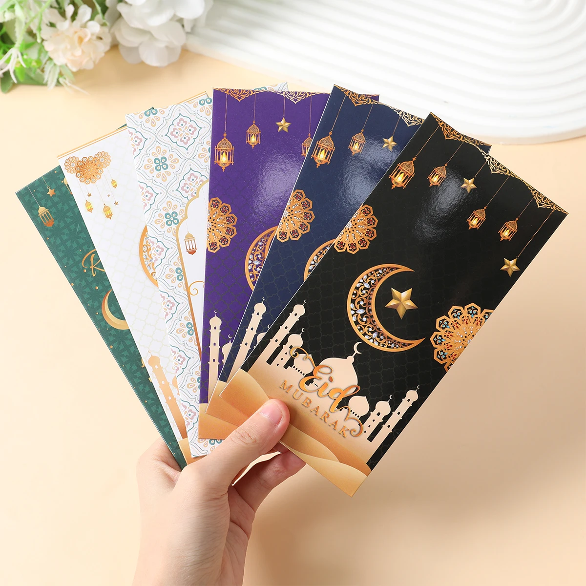 12pcs EID Mubarak Envelope Red Envelope Ramadan Decoration For Home 2025 Ramadan Kareem Islamic Muslim Party Eid Al Adha Gifts