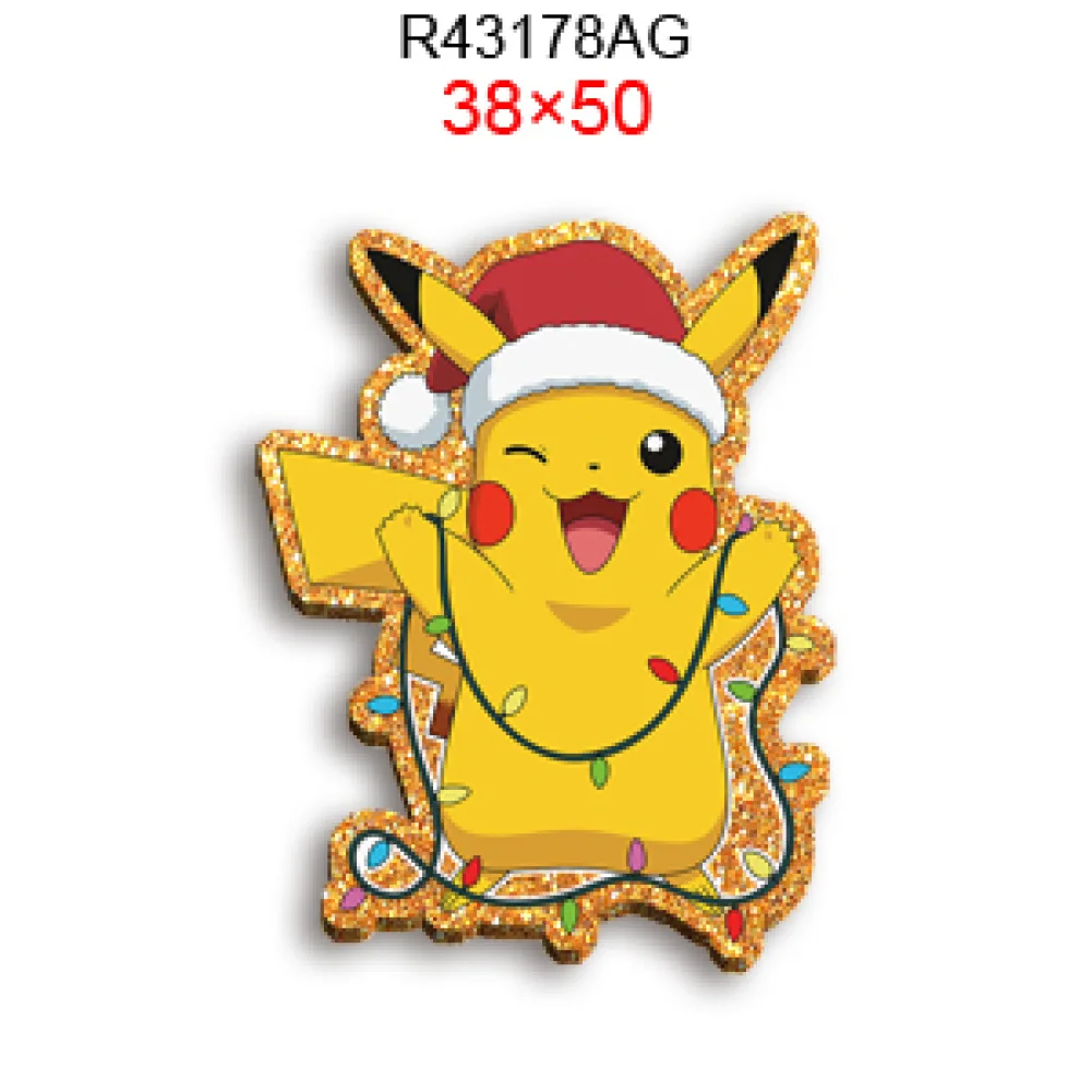 อะคริลิคกลิตเตอร์สีสันสดใสลายการ์ตูนญี่ปุ่นโปเกมอนพิคาชูสุดน่ารักสำหรับตกแต่งป้ายติดผม พวงกุญแจ คลิปหนีบผม