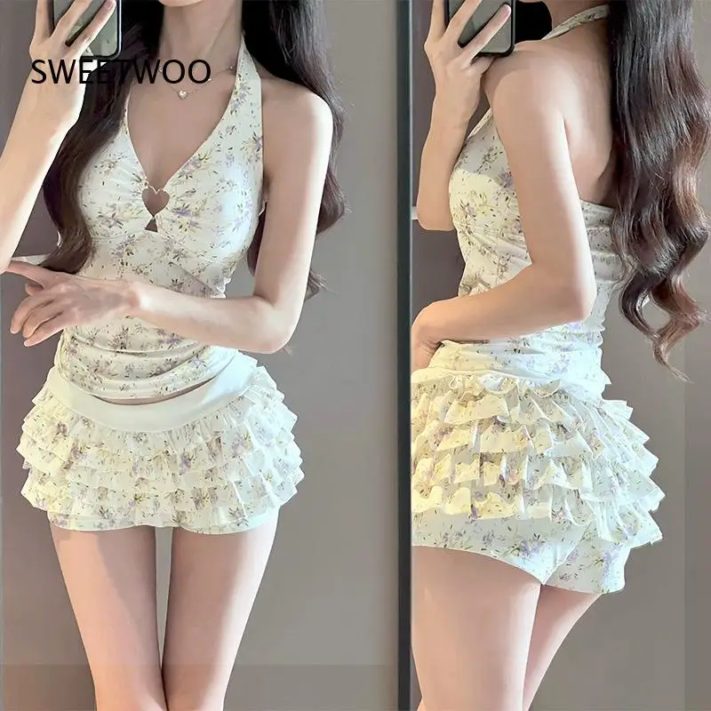 Women One Shoulder Ribbed Knit Dress With Contrast Trim And Slit Detail For Beach Vacation Poolside Gathering Summer Holiday