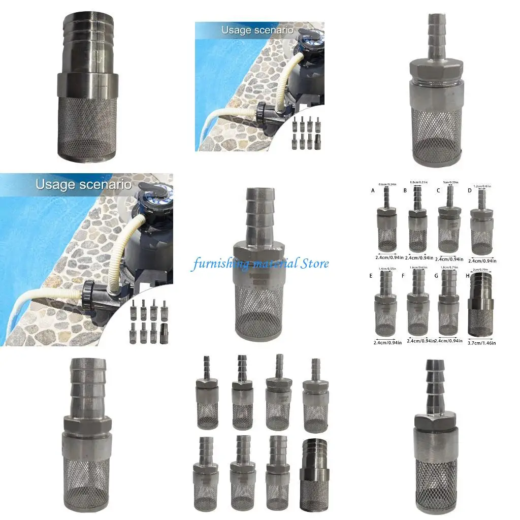 

Колючий фильтр из нержавеющей стали Y5GD с сетками для долговечного фитинга на конце насоса и шланга